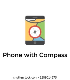 Isolated phone compass icon design
