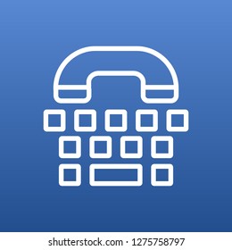 Isolated phone icon line symbol on clean background. Vector tty element in trendy style.