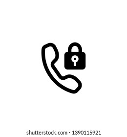 Isolated Phone lock vector icon. pictogram