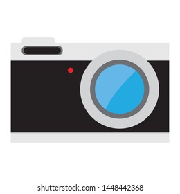 Isolated photo camera over a white background - Vector