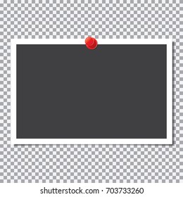 Isolated Photo Frame with Pin