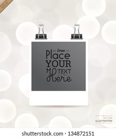 Isolated photo on bright background. Vector illustration. EPS 10