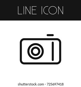 Isolated Photo Outline. Camera Vector Element Can Be Used For Camera, Video, Photo Design Concept.