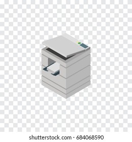 Isolated Photocopier Isometric. Scanner Vector Element Can Be Used For Photocopier, Scanner, Printer Design Concept.