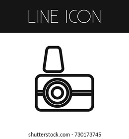 Isolated Photographer Outline. Capture Vector Element Can Be Used For Capture, Photographer, Camera Design Concept.