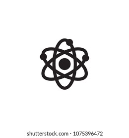 Isolated physics icon symbol on clean background. Vector atom element in trendy style.