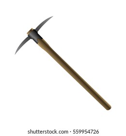 Isolated pickaxe icon on a white background, Vector illustration