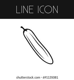 Isolated Pickles Outline. Zucchini Vector Element Can Be Used For Zucchini, Cucumber, Pickles Design Concept.