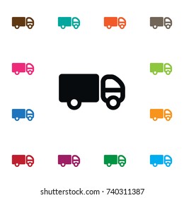 Isolated Pickup Icon. Trailer Vector Element Can Be Used For Trailer, Pickup, Camion Design Concept.