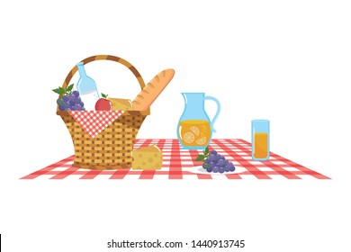 Isolated picnic basket design vector illustrator