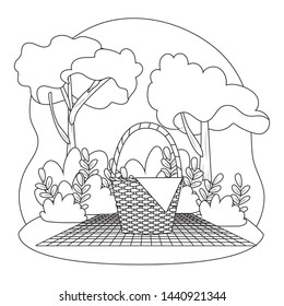 Isolated picnic basket design vector illustrator