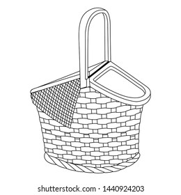 Isolated picnic basket design vector illustrator