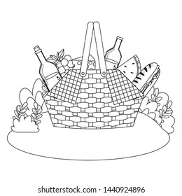 Isolated picnic basket design vector illustrator