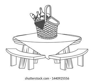 Isolated picnic basket design vector illustrator
