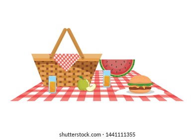 Isolated picnic basket design vector illustration