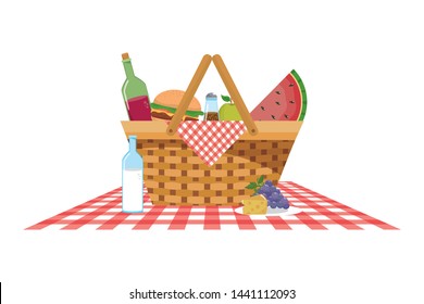 Isolated picnic basket design vector illustration