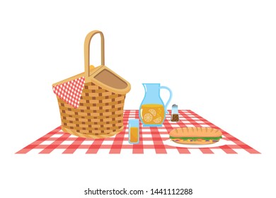 Isolated picnic basket design vector illustration