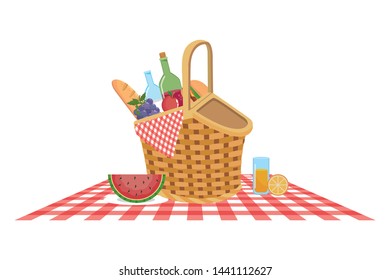 Isolated picnic basket design vector illustration