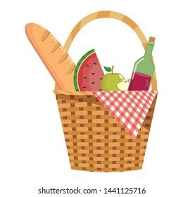 Isolated picnic basket design vector illustrator