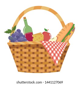 Isolated picnic basket design vector illustrator