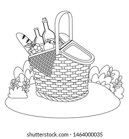 Isolated picnic basket design vector illustrator