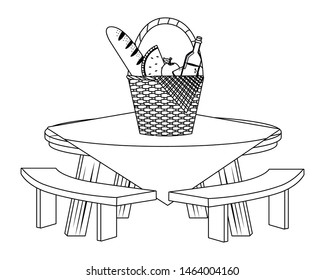 Isolated picnic basket design vector illustration