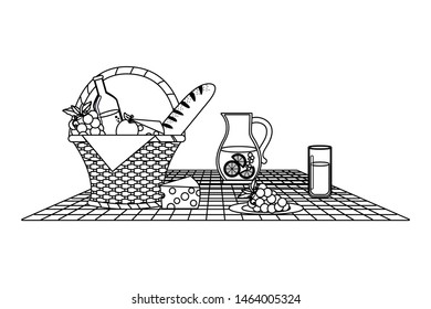 Isolated picnic basket design vector illustration