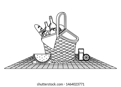 Isolated picnic basket design vector illustrator