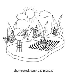 Isolated picnic basket design vector illustration