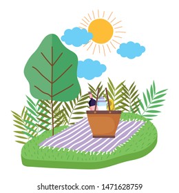 Isolated picnic basket design vector illustration