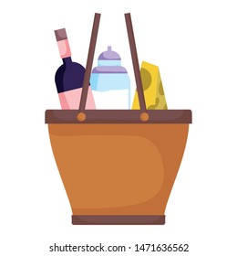 Isolated picnic basket design vector illustration
