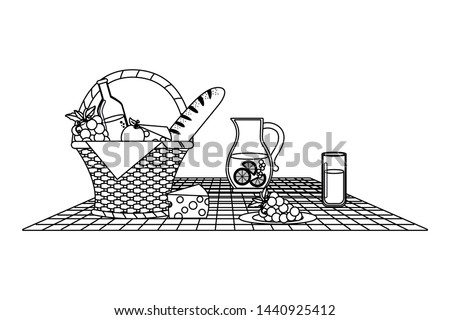 Isolated picnic basket design vector illustrator