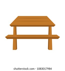 Isolated picnic table icon