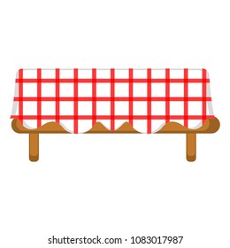 Isolated picnic table icon