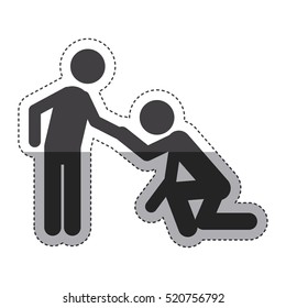 Isolated pictogram couple design