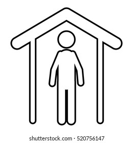 Isolated pictogram and house design