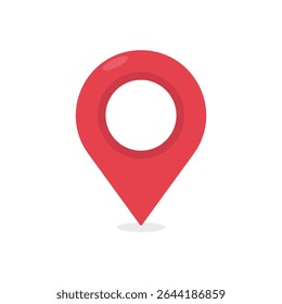 Isolated pictogram icon of a map location marker, symbolizing places, checkpoints, routes, navigation, home position, and geographic reference.
