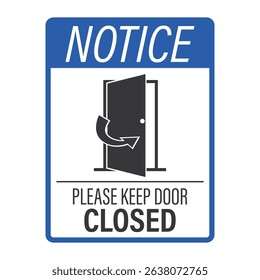 Isolated pictogram icon of open door used in caution signs for "do not open the door" and "please close door" warnings