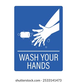 Isolated pictogram label wash hand, clean your hand before, use soap, toilet restroom icon 