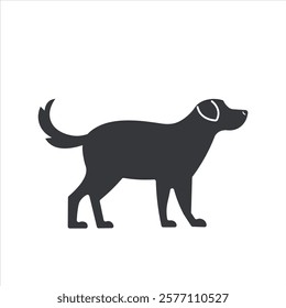 Isolated pictogram sign of dog, canine, k9, pet, animal