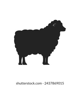 Isolated pictogram sign of lamb, sheep, goat, an animal silhouette icon