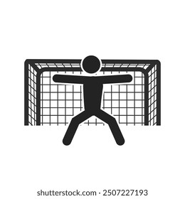 Isolated Pictogram Soccer Goalkeeper, foot ball goal keeper, sport icon