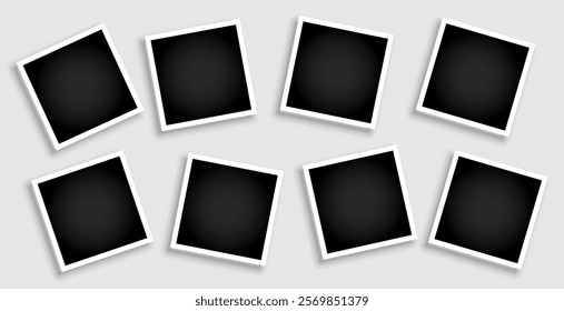 isolated picture border frame collage background with blank space vector