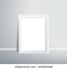 isolated picture frame on wall vector illustration EPS10