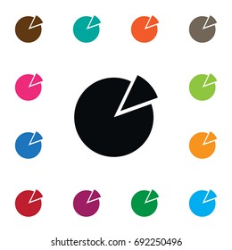 Isolated Pie Bar Icon. Circle Diagram Vector Element Can Be Used For Pie, Circular, Chart Design Concept.