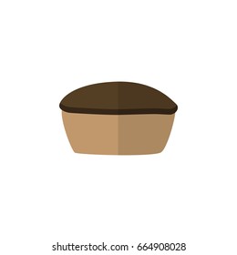 Isolated Pie Flat Icon. Tart Vector Element Can Be Used For Pie, Tart, Tasty Design Concept.