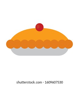 Isolated pie icon. Thanksgiving season - Vector illustration design