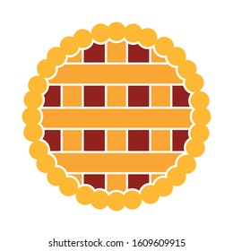 Isolated pie icon. Thanksgiving season - Vector illustration design