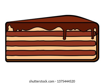 Isolated piece of cake icon. Vector illustration design