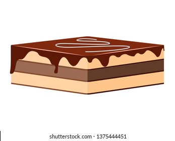 Isolated piece of cake image. Vector illustration design